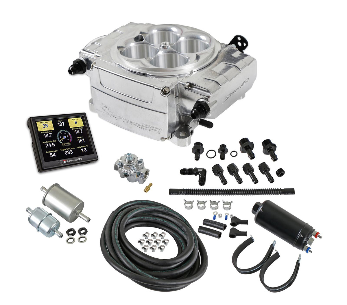 Holley Sniper 2 EFI Fuel Injection System – 650 HP, Inline Pump Kit (550-510-3XK)